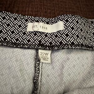 EST 1946 Black and White Patterned Pants